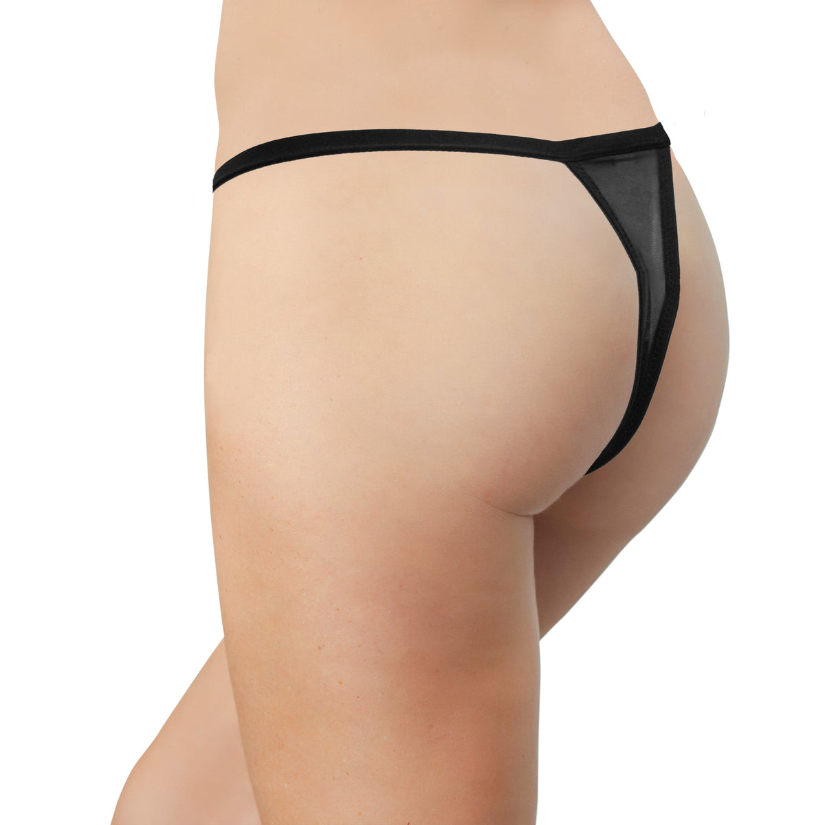 Mesh Thong with Elastic Waist, XS-2X