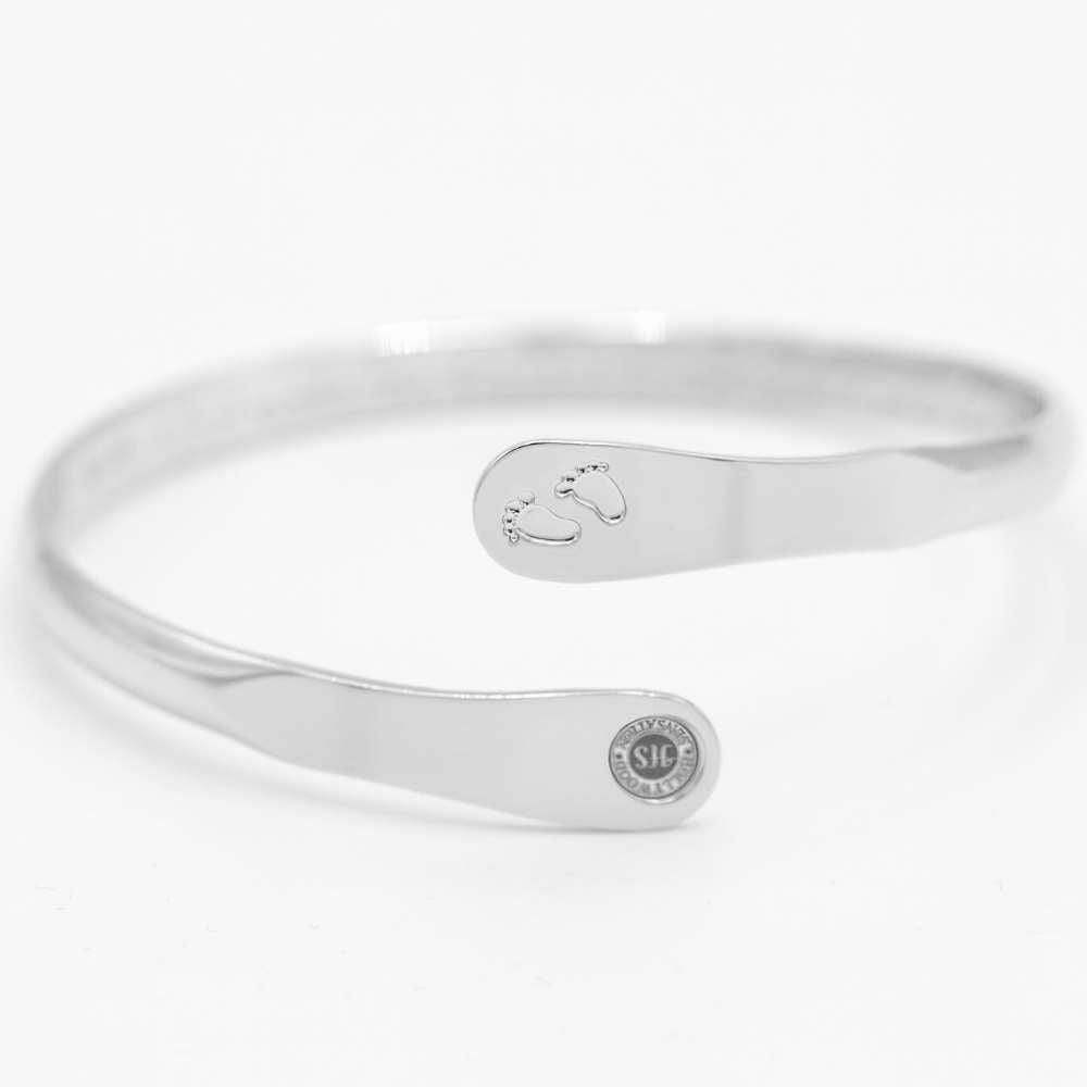 Baby Bracelets, Footprint Bracelets, Engraved Bracelets The littlest feet makes the biggest footprint in your heart- Footprint (Baby)