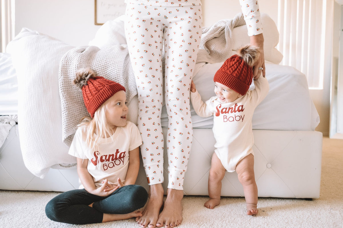 Santa Baby Organic Baby Bodysuit Long Sleeve