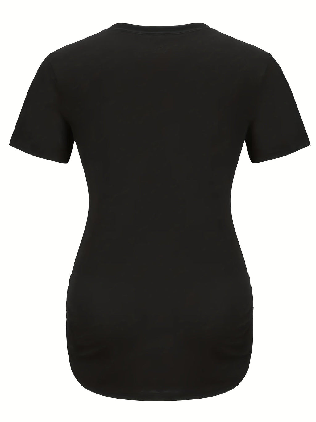 Letter Printed Short-sleeved Maternity Wear Black T-shirt with Big-eyed Baby Pattern