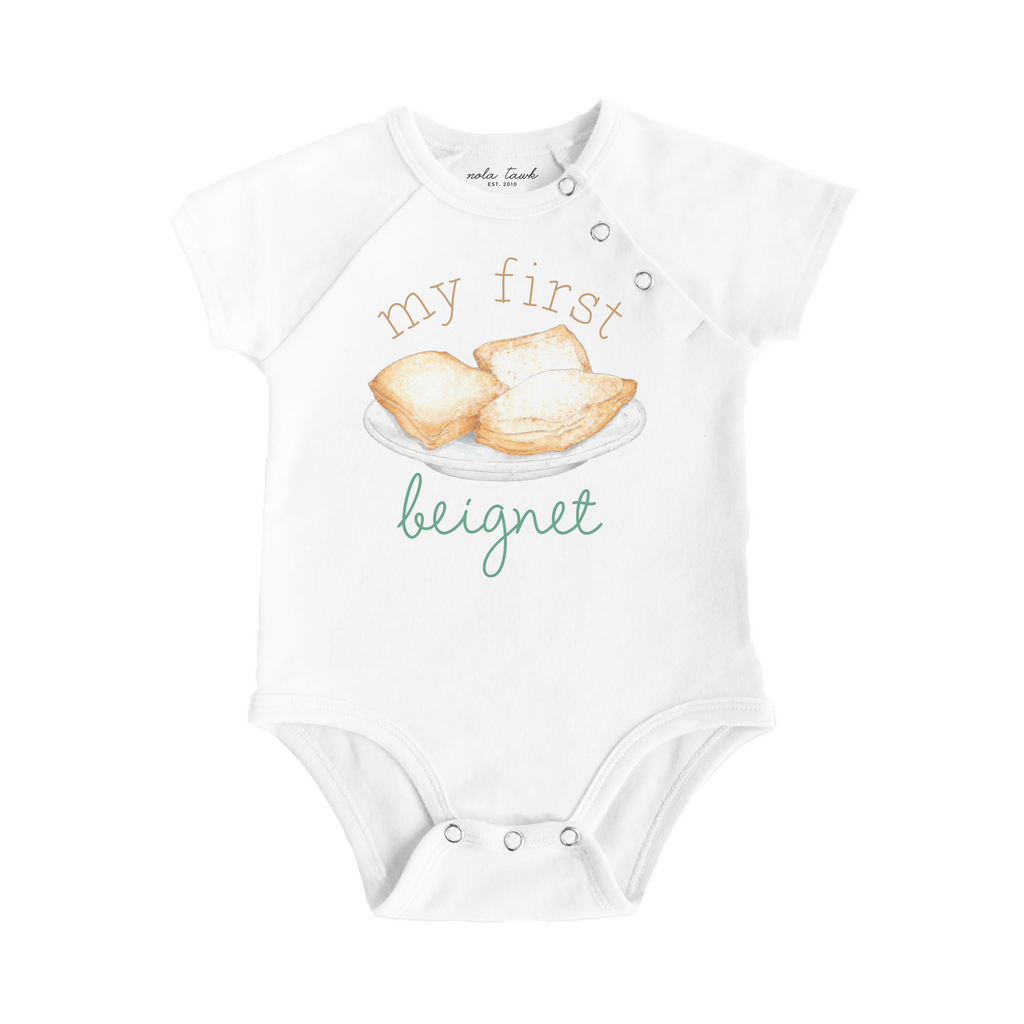 My First Beignet Organic Cotton Baby Onesie