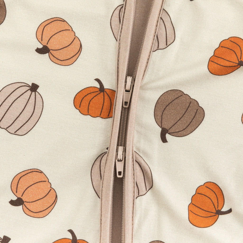 Pumpkins Beige (Convertible Zip Footies)