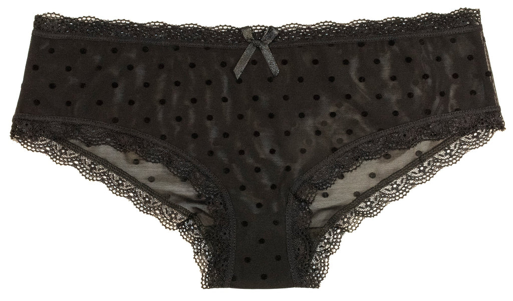 Polka Dot Mesh and Lace Hipster