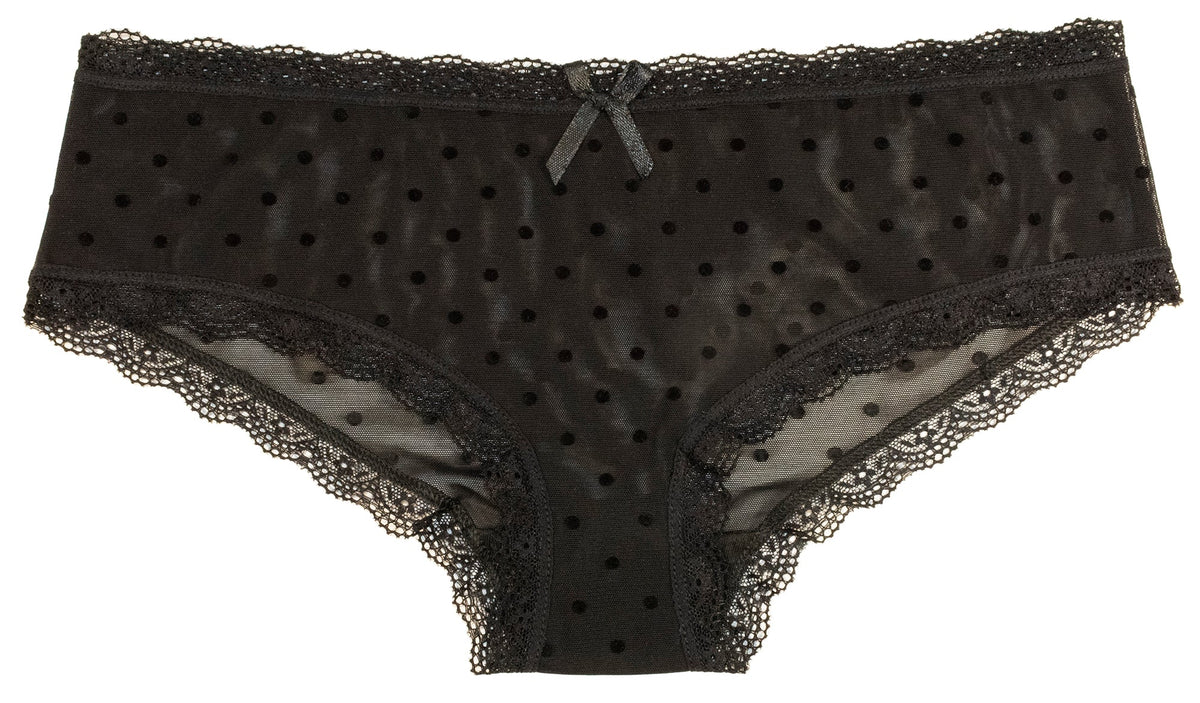 Polka Dot Mesh and Lace Hipster